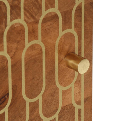 Comodino 40x33x46 cm in Legno Massello di Mango | homemem39