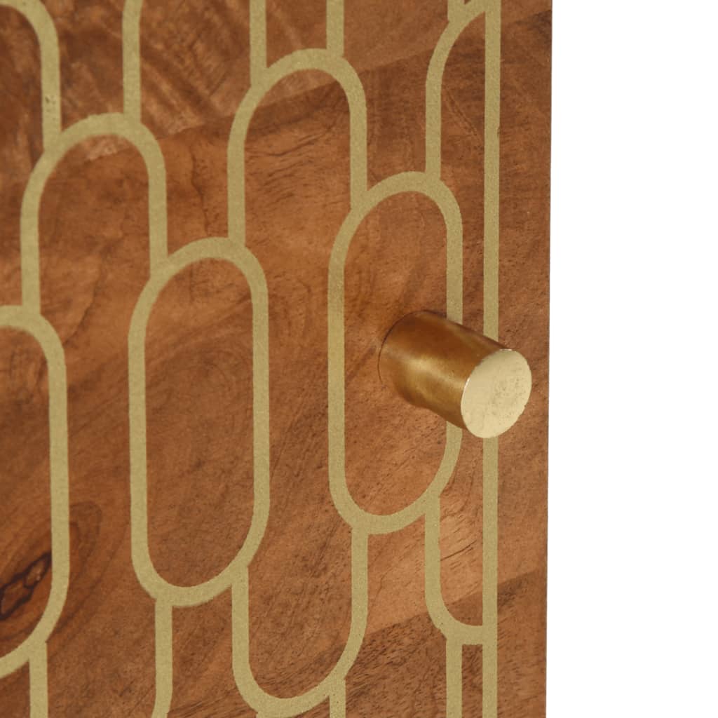 Comodini 2pz 40x33x46 cm in Legno Massello di Mango | homemem39