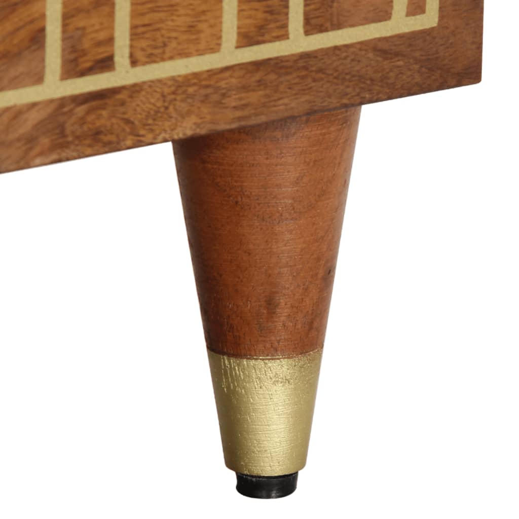 Comodini 2pz 40x33x46 cm in Legno Massello di Mango | homemem39