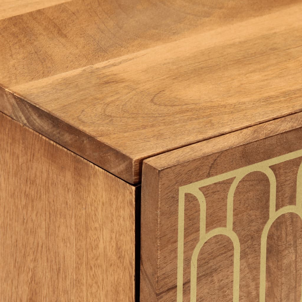 Comodini 2pz 40x33x46 cm in Legno Massello di Mango