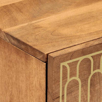 Comodini 2pz 40x33x46 cm in Legno Massello di Mango