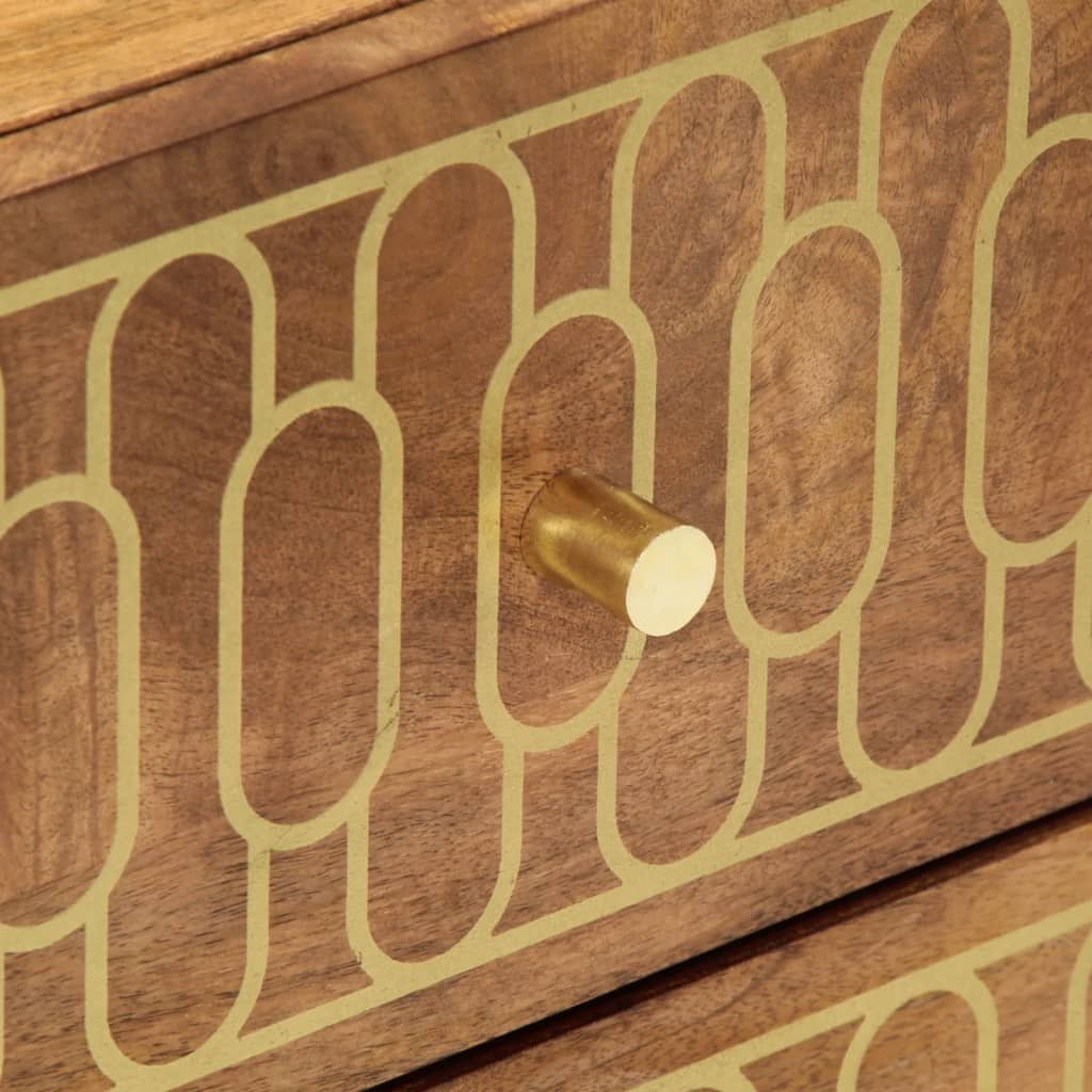 Comodini 2pz 40x33x46 cm in Legno Massello di Mango