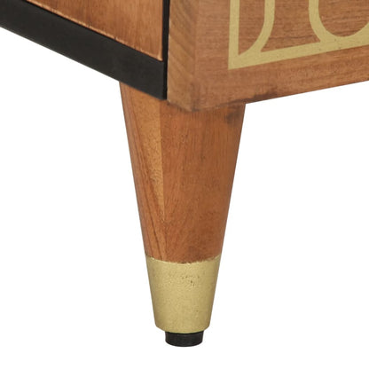 Comodini 2pz 40x33x46 cm in Legno Massello di Mango