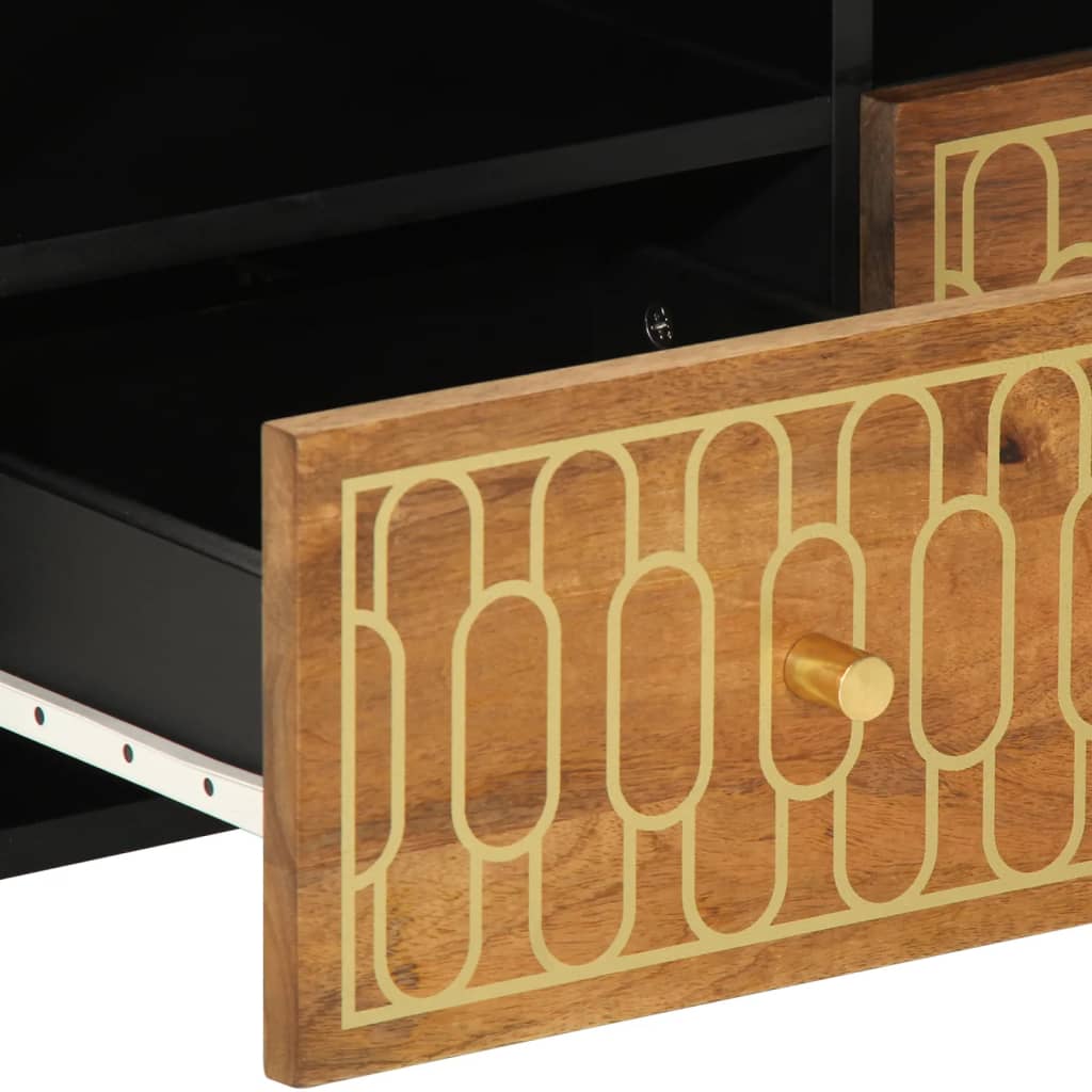 Mobile Porta TV 70x33x46 cm in Legno Massello di Mango - homemem39