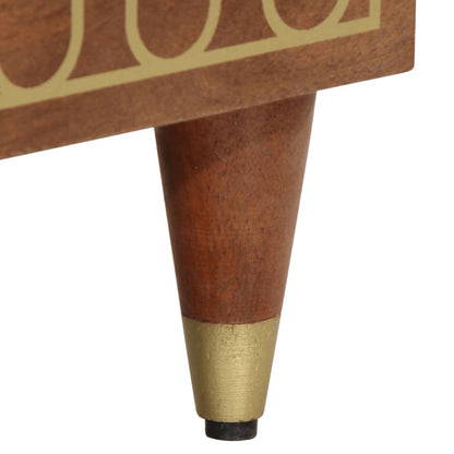 Mobile Porta TV 70x33x46 cm in Legno Massello di Mango - homemem39