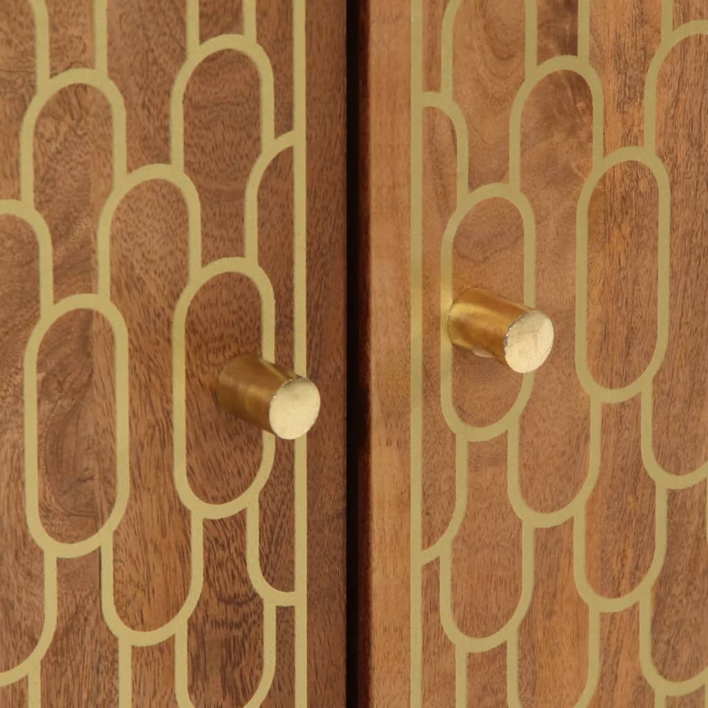 Credenza 60x33x75 cm in Legno Massello di Mango