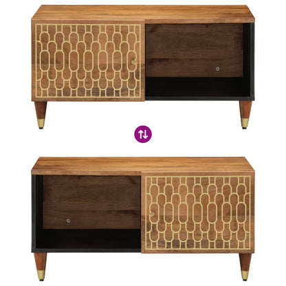 Tavolino da Salotto 80x50x40 cm Legno Massello di Mango | homemem39