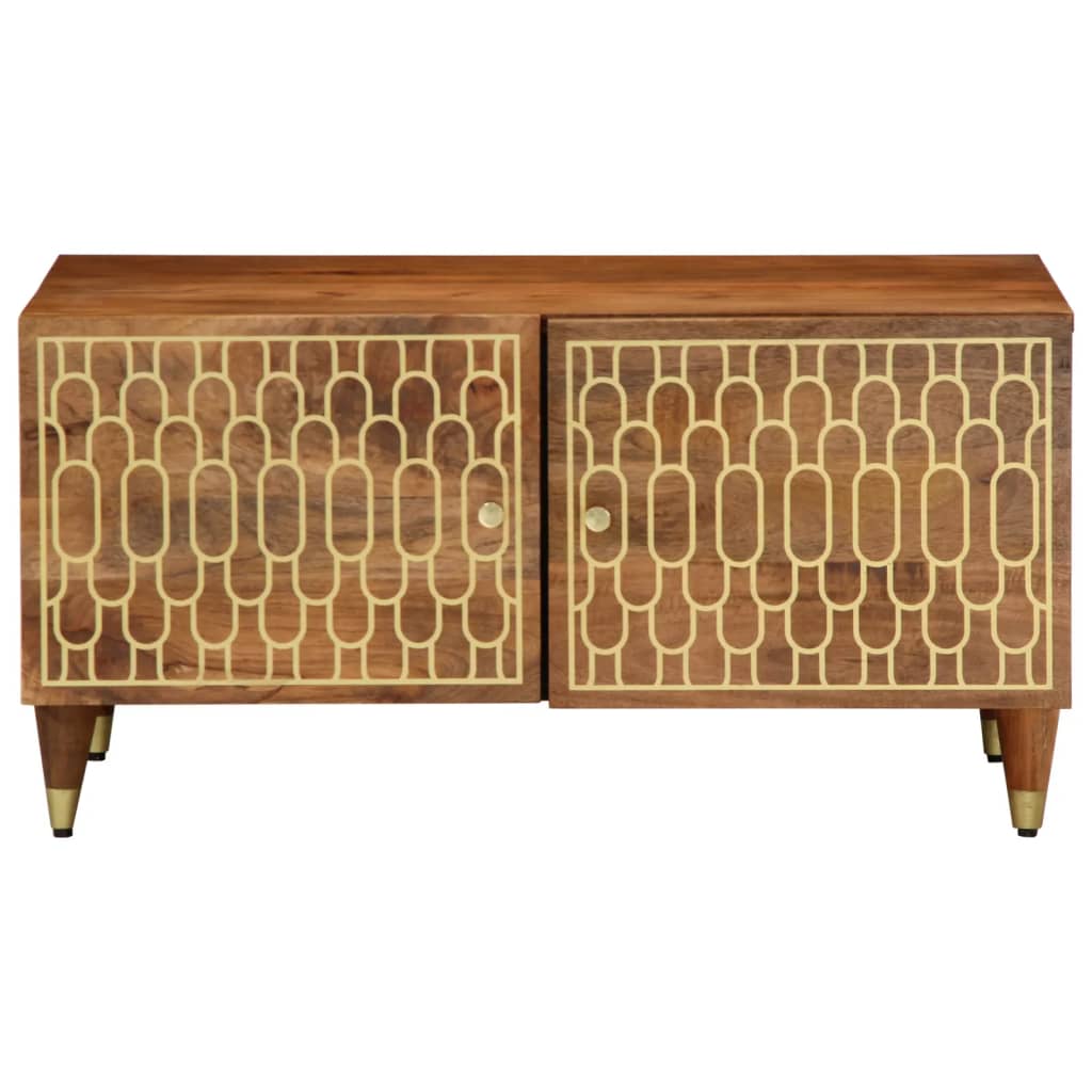 Tavolino da Salotto 80x50x40 cm Legno Massello di Mango | homemem39