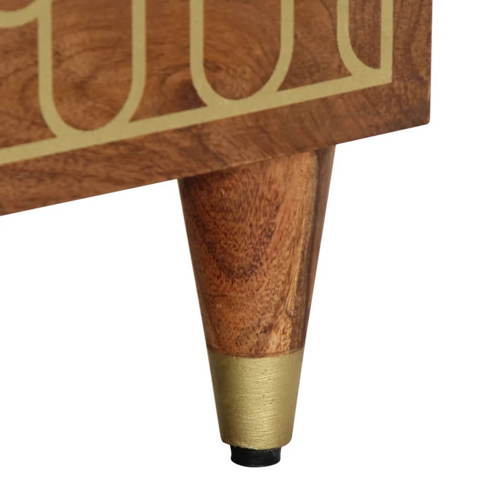 Comodini 2pz 40x33x46 cm in Legno Massello di Mango - homemem39