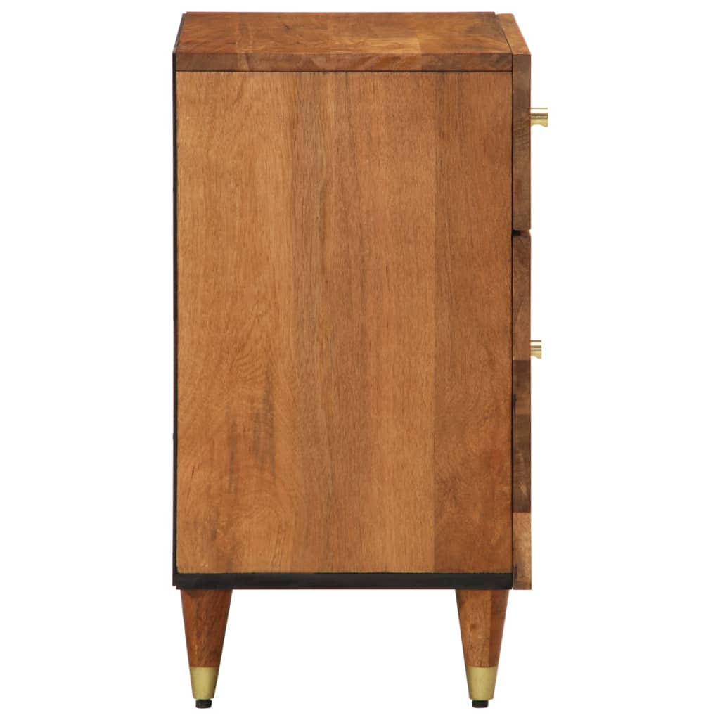 Comodino 50x33x60 cm in Legno Massello di Mango