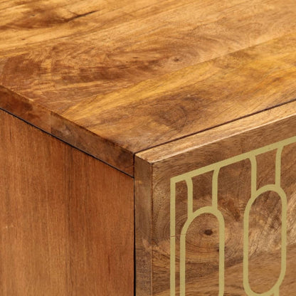 Comodino 50x33x60 cm in Legno Massello di Mango