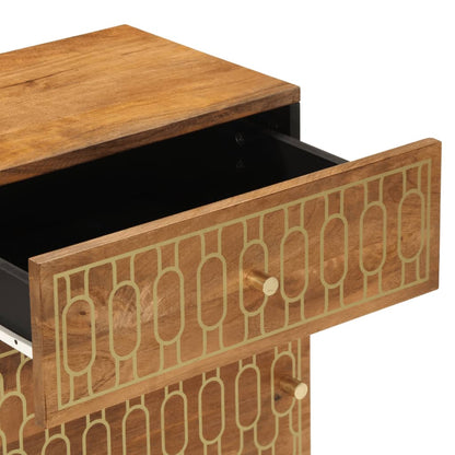 Comodino 50x33x60 cm in Legno Massello di Mango