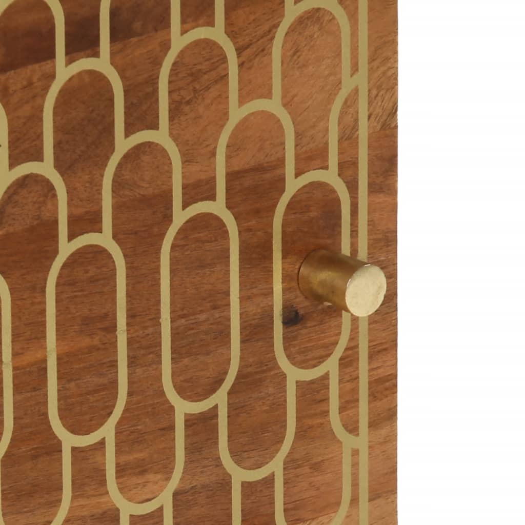 Comodino 50x33x60 cm in Legno Massello di Mango | homemem39