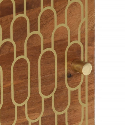 Comodino 50x33x60 cm in Legno Massello di Mango | homemem39
