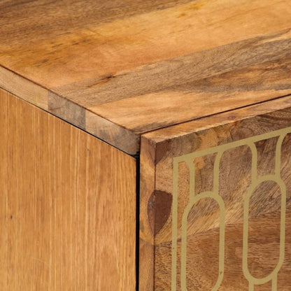 Comodino 50x33x62 cm in Legno Massello di Mango