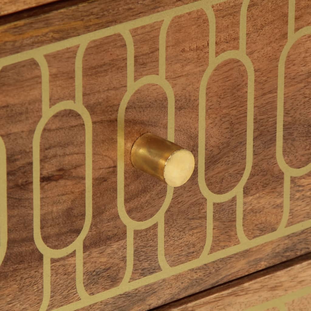 Comodino 50x33x62 cm in Legno Massello di Mango