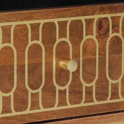 Comodino 50x33x62 cm in Legno Massello di Mango - homemem39