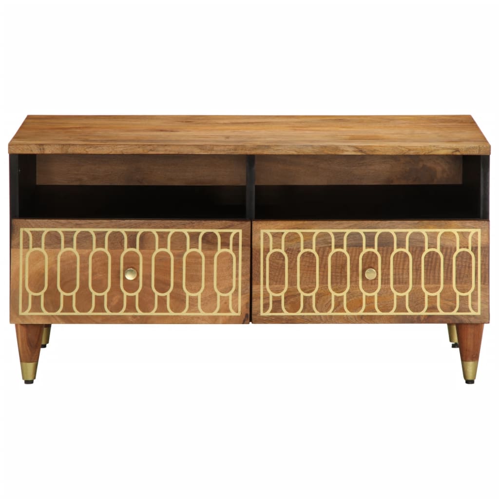 Tavolino da Salotto 80x54x40 cm in Legno Massello di Mango | homemem39
