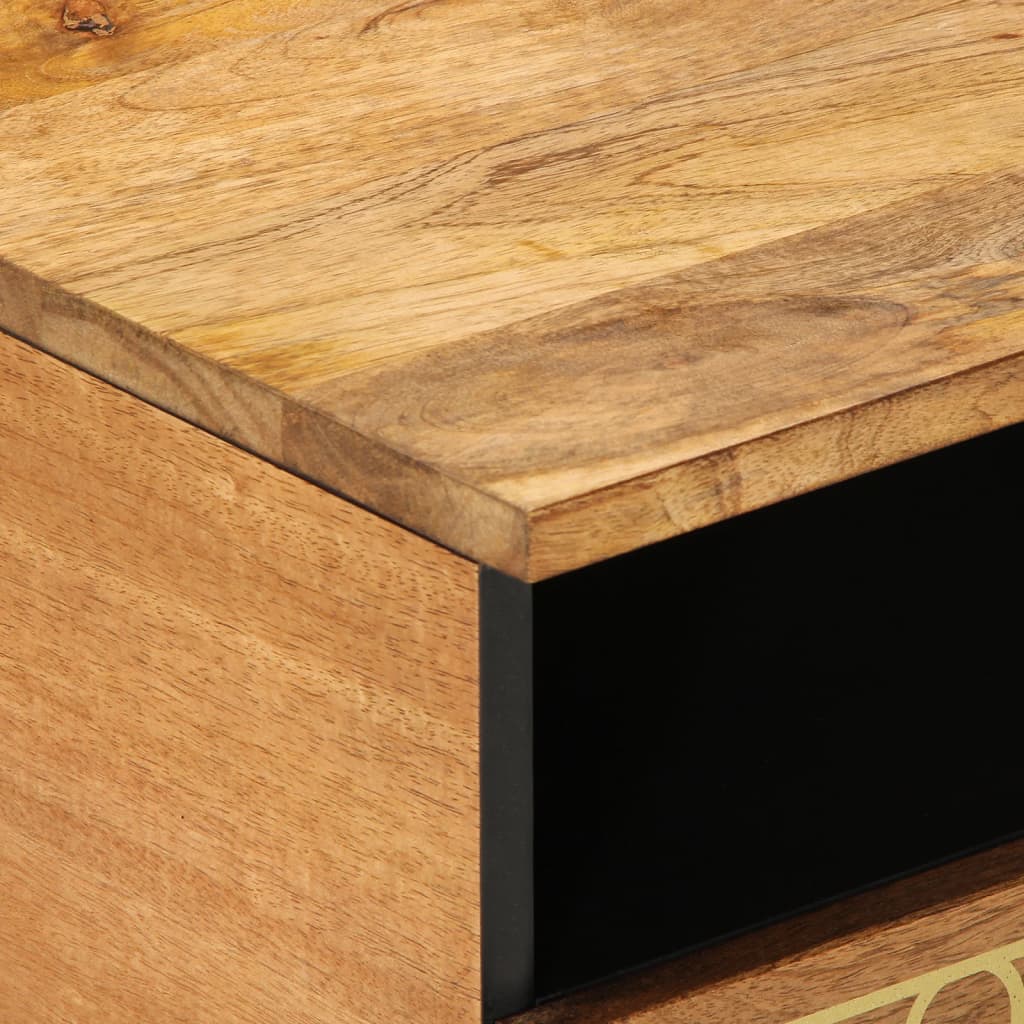 Tavolino da Salotto 80x54x40 cm in Legno Massello di Mango | homemem39