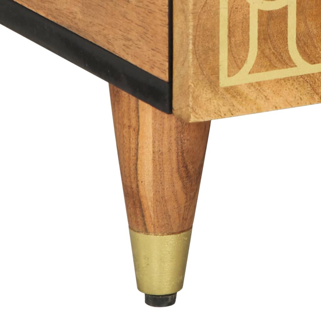 Tavolino da Salotto 80x54x40 cm in Legno Massello di Mango | homemem39