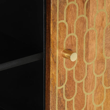 Mobile Porta TV 80x33x46 cm in Legno Massello di Mango