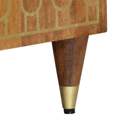 Mobile Porta TV 80x33x46 cm in Legno Massello di Mango