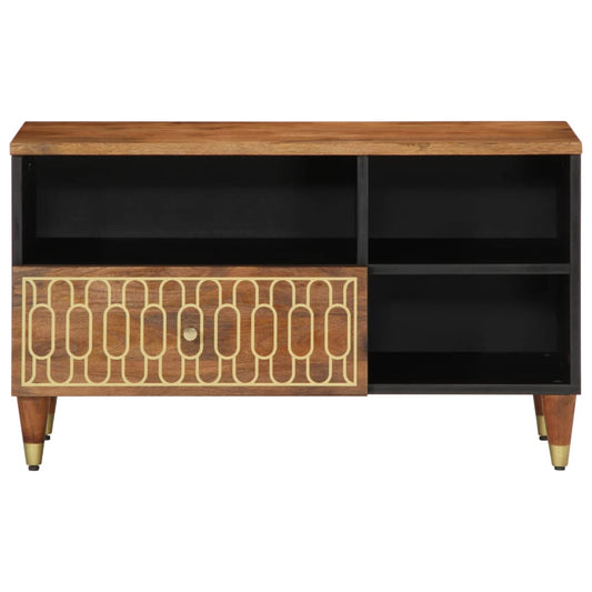 Mobile Porta TV 80x33x46 cm in Legno Massello di Mango - homemem39