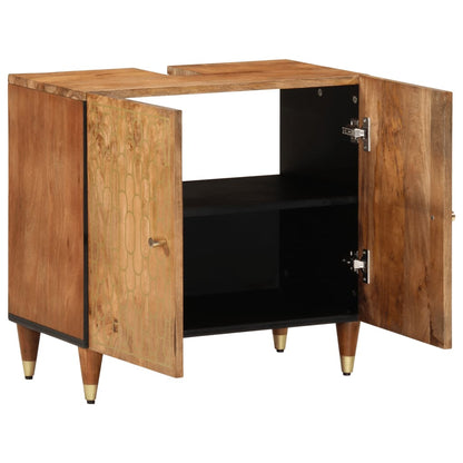 Mobile Lavabo da Bagno 62x33x58cm in Legno Massello di Mango