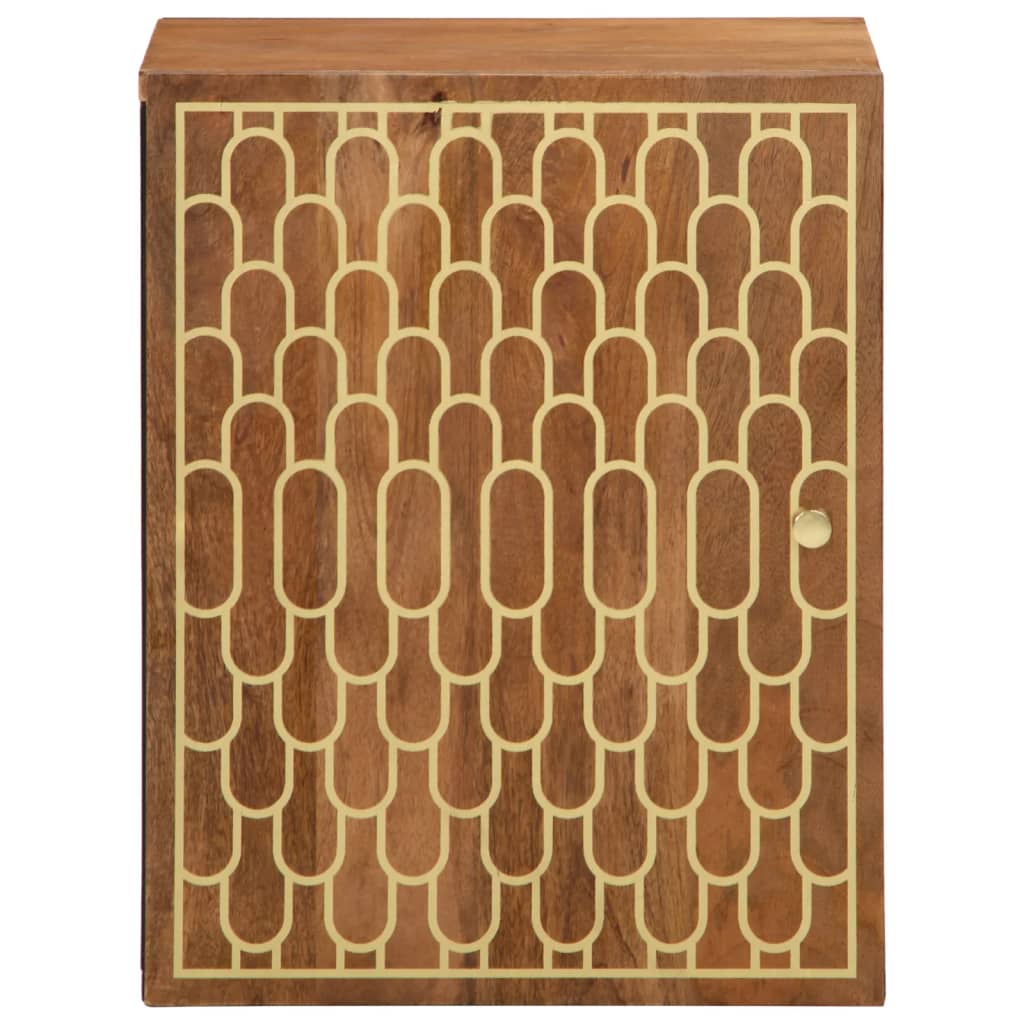 Mobile da Bagno a Parete 38x33x48 cm in Legno Massello di Mango | homemem39