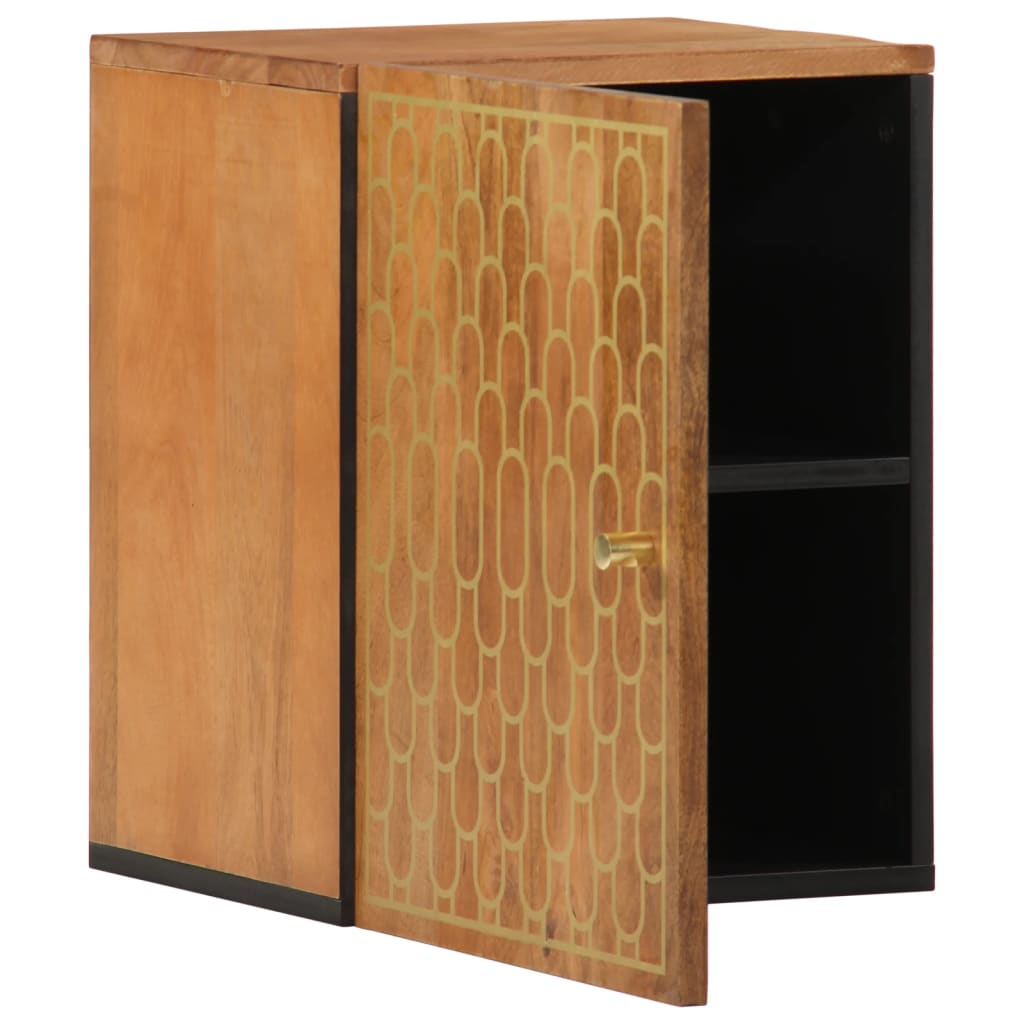 Mobile da Bagno a Parete 38x33x48 cm in Legno Massello di Mango | homemem39