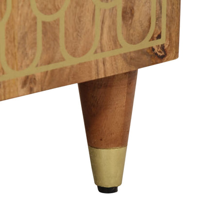 Credenza 40x33x75 cm in Legno Massello di Mango