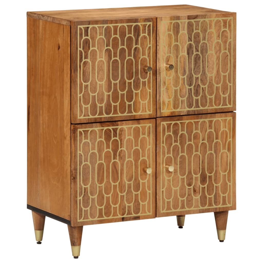 Credenza 60x33x75 cm in Legno Massello di Mango