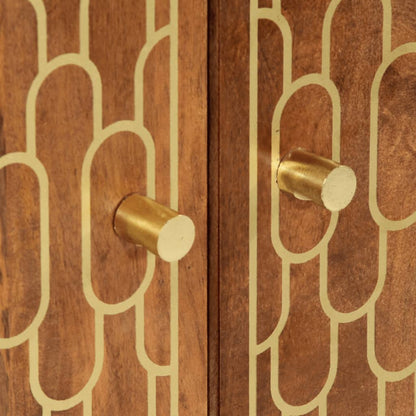 Credenza 60x33x110 cm in Legno Massello di Mango