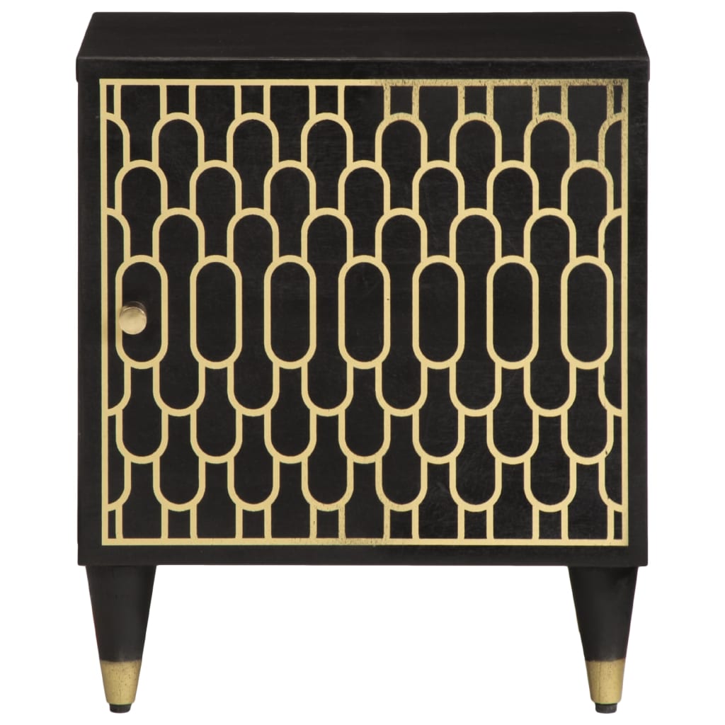 Comodino 40x33x46 cm in Legno Massello di Mango - homemem39