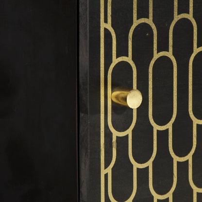 Comodino 40x33x46 cm in Legno Massello di Mango - homemem39