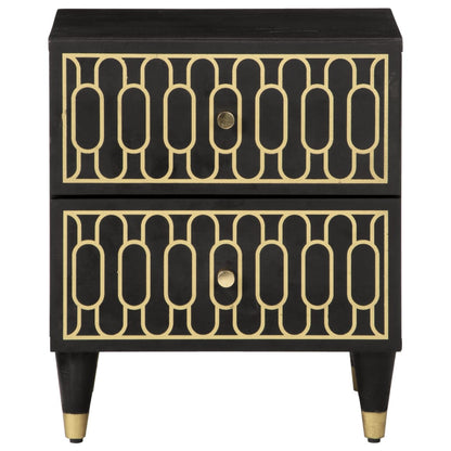 Comodino 40x33x46 cm in Legno Massello di Mango - homemem39