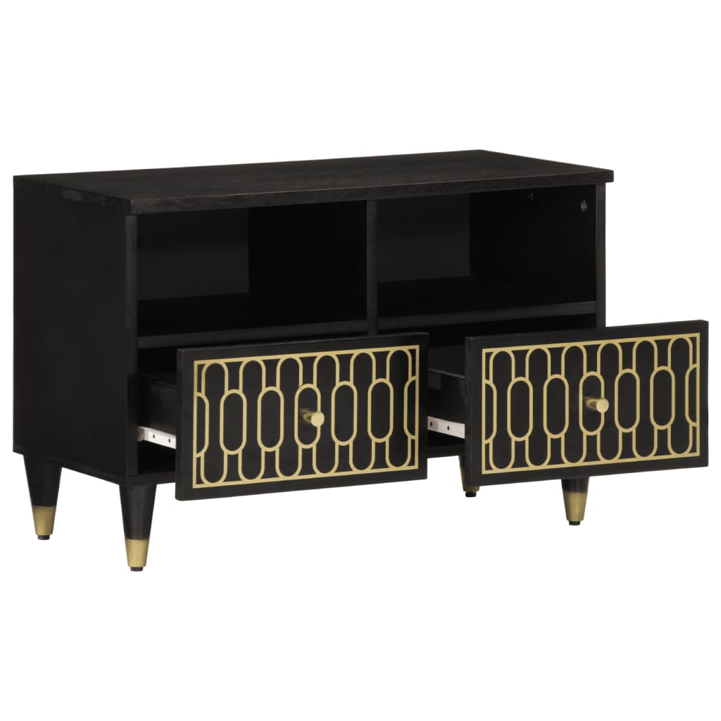 Mobile Porta TV 70x33x46 cm in Legno Massello di Mango - homemem39