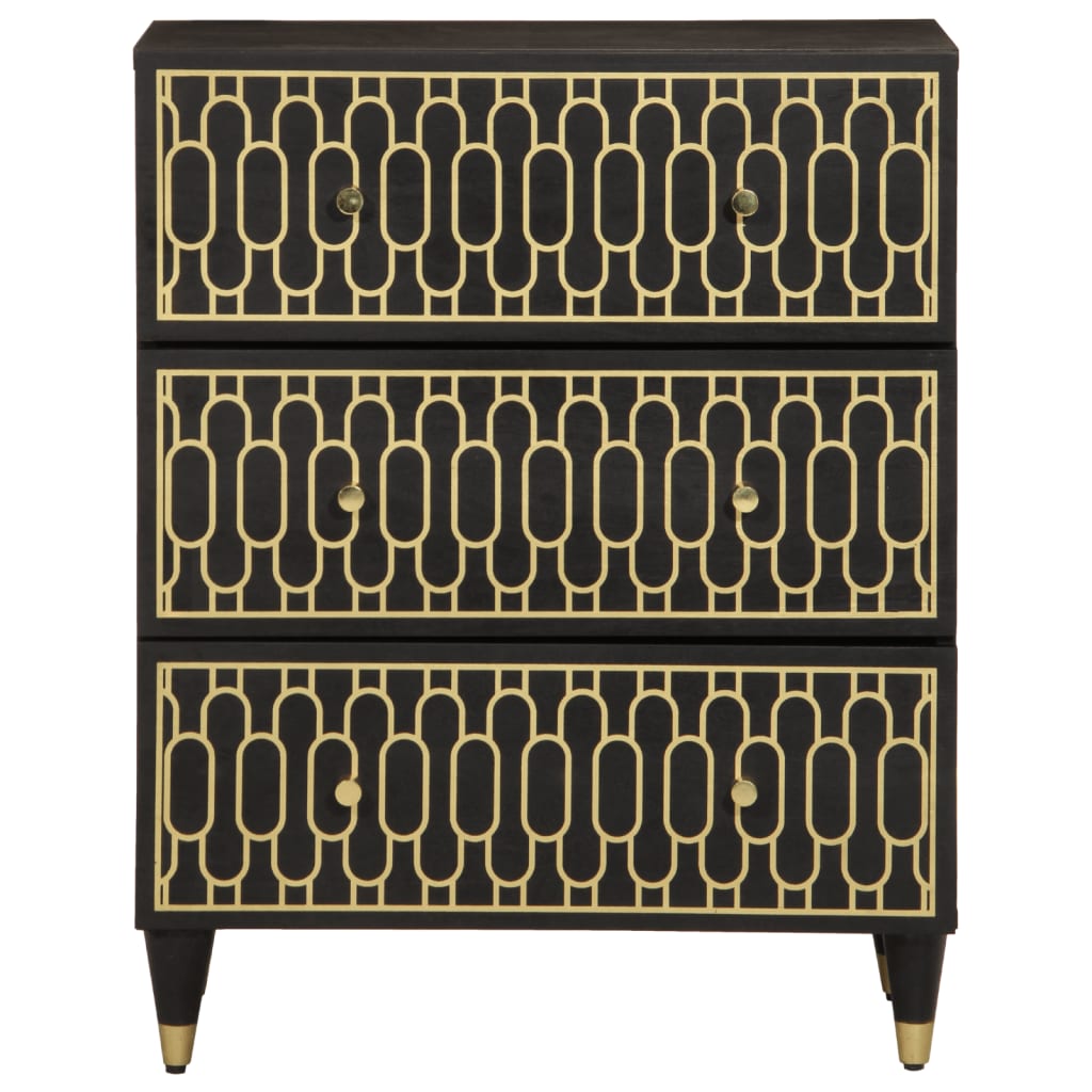 Credenza 60x33x75 cm in Legno Massello di Mango