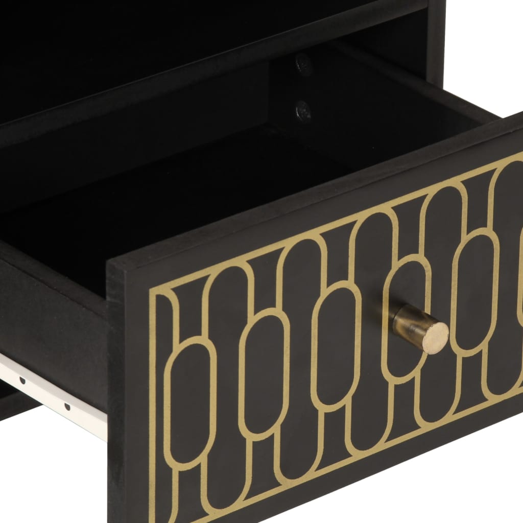 Comodini 2pz 40x33x46 cm in Legno Massello di Mango - homemem39