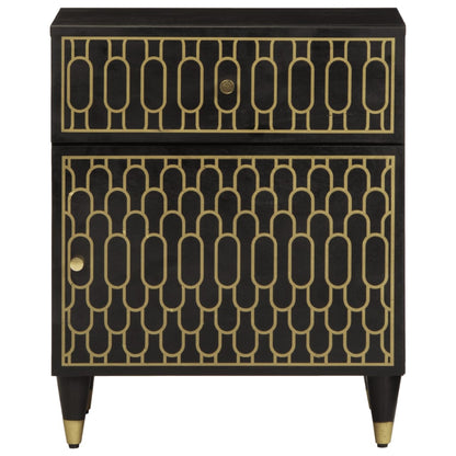 Comodino 50x33x60 cm in Legno Massello di Mango - homemem39