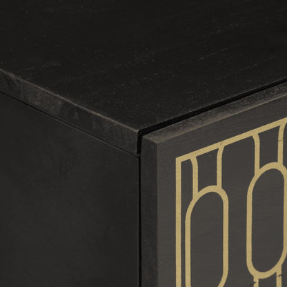 Comodino 50x33x60 cm in Legno Massello di Mango - homemem39