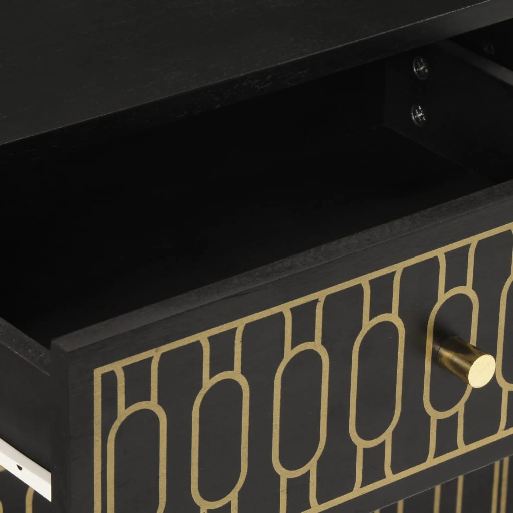 Comodino 50x33x60 cm in Legno Massello di Mango - homemem39