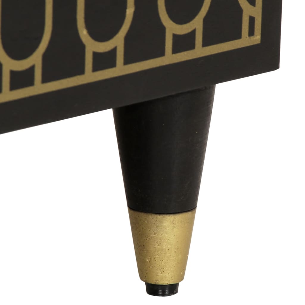 Comodino 50x33x60 cm in Legno Massello di Mango - homemem39