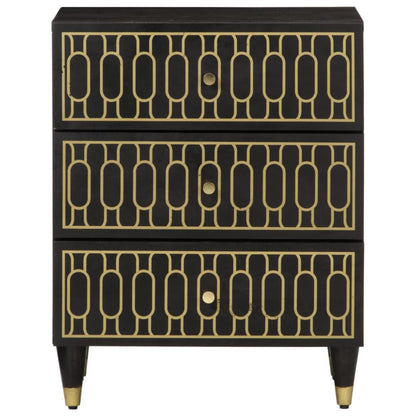 Comodino 50x33x60 cm in Legno Massello di Mango - homemem39