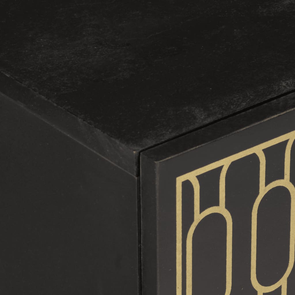 Comodino 50x33x60 cm in Legno Massello di Mango - homemem39