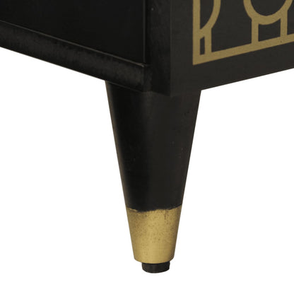 Comodino 50x33x60 cm in Legno Massello di Mango - homemem39