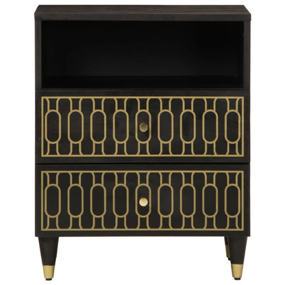 Comodino 50x33x60 cm in Legno Massello di Mango - homemem39