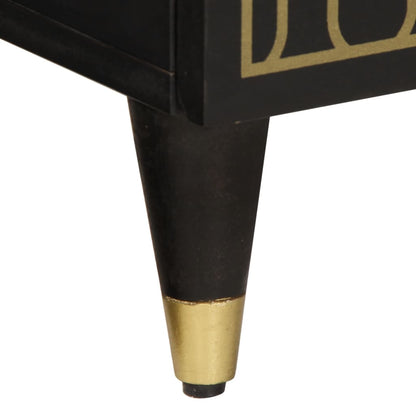 Comodino 50x33x60 cm in Legno Massello di Mango - homemem39