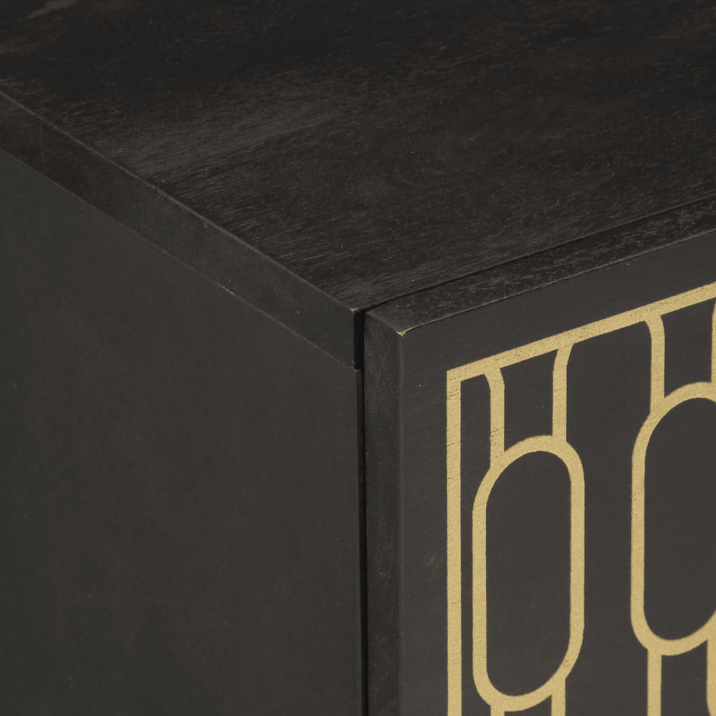 Comodino 50x33x60 cm in Legno Massello di Mango - homemem39