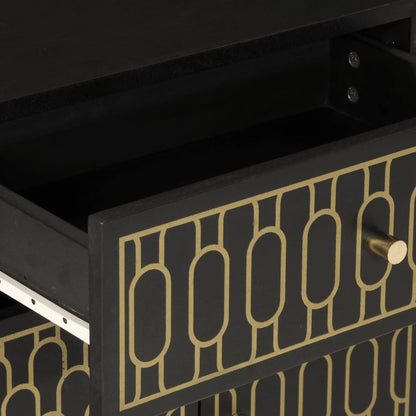 Comodino 50x33x60 cm in Legno Massello di Mango - homemem39